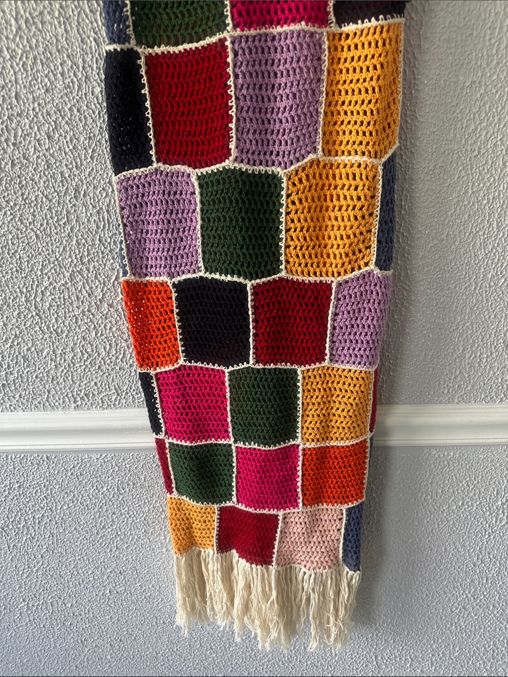 Carolina K Vera Crochet Dress Multicolor Crochet Maxi Dress with Fringe Trim - Picture 7 of 12